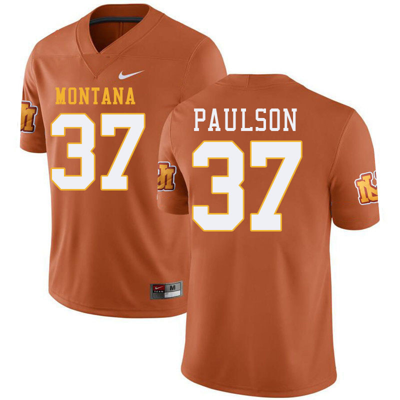Montana Grizzlies #37 Kraig Paulson College Football Jerseys,Uniforms Stitched Sale-Throwback